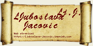 LJuboslava Jačović vizit kartica